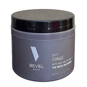 Bevel Beard Balm & Hair Pomade with Coconut Oil and Shea Butter 3.4oz - New